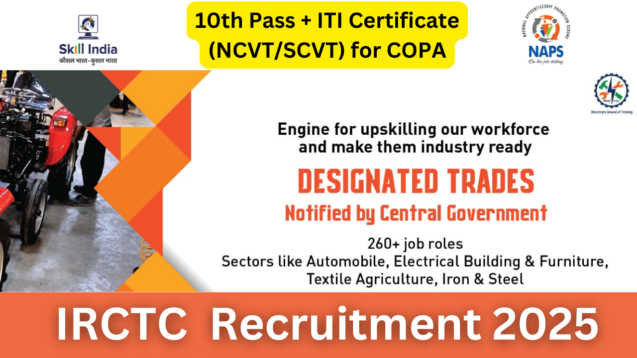 IRCTC South Zone Apprenticeship Recruitment 2025