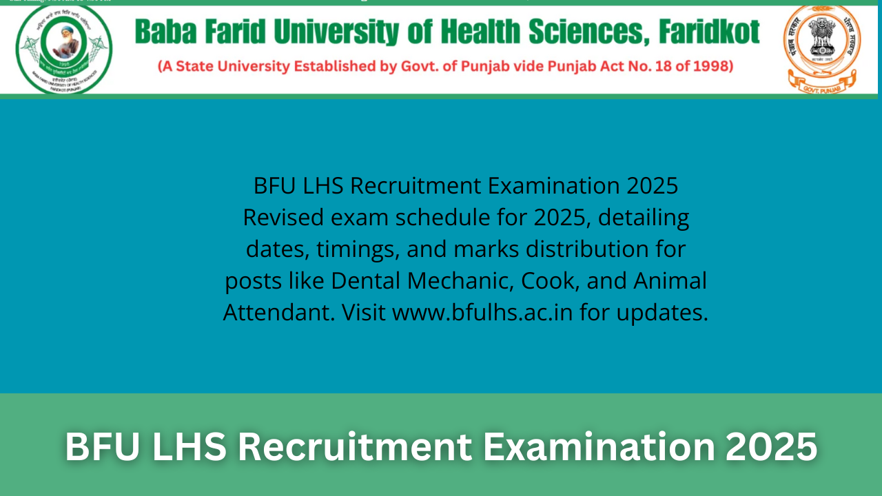 BFU LHS Recruitment Examination 2025