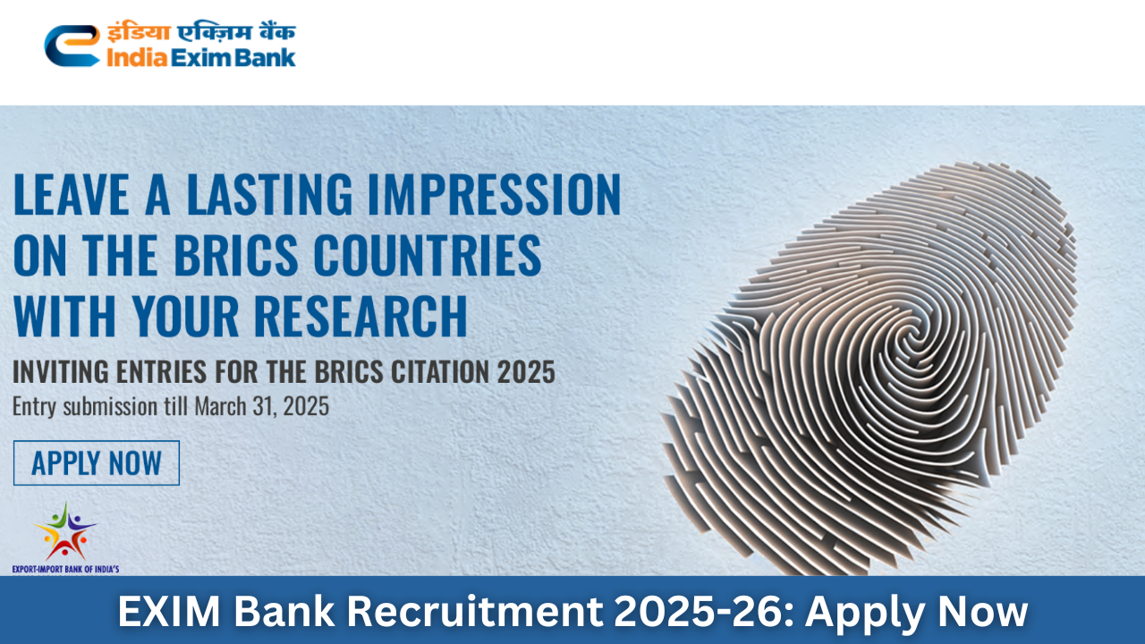 EXIM Bank Recruitment 2025-26 Apply Now