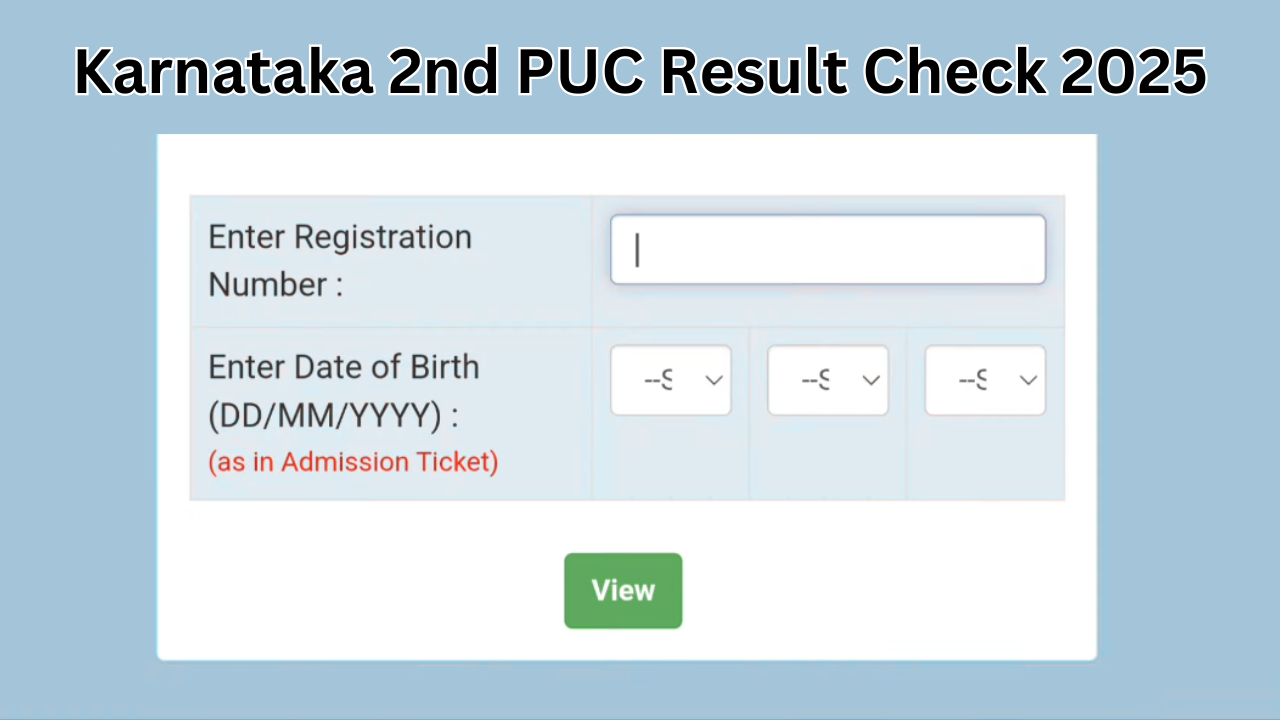 Karnataka 2nd PUC Result Check 2025