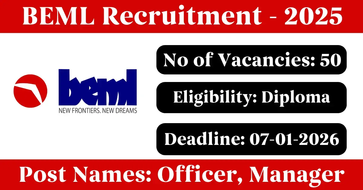 BEML Officer Manager Recruitment