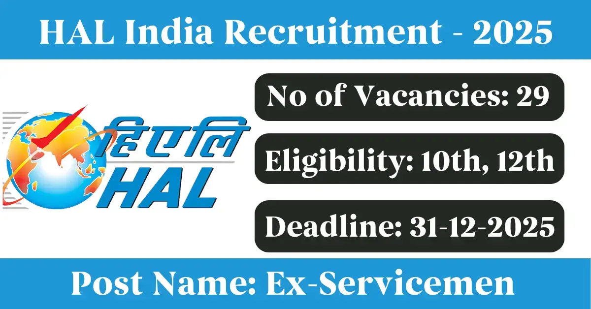 HAL India Ex Servicemen Posts