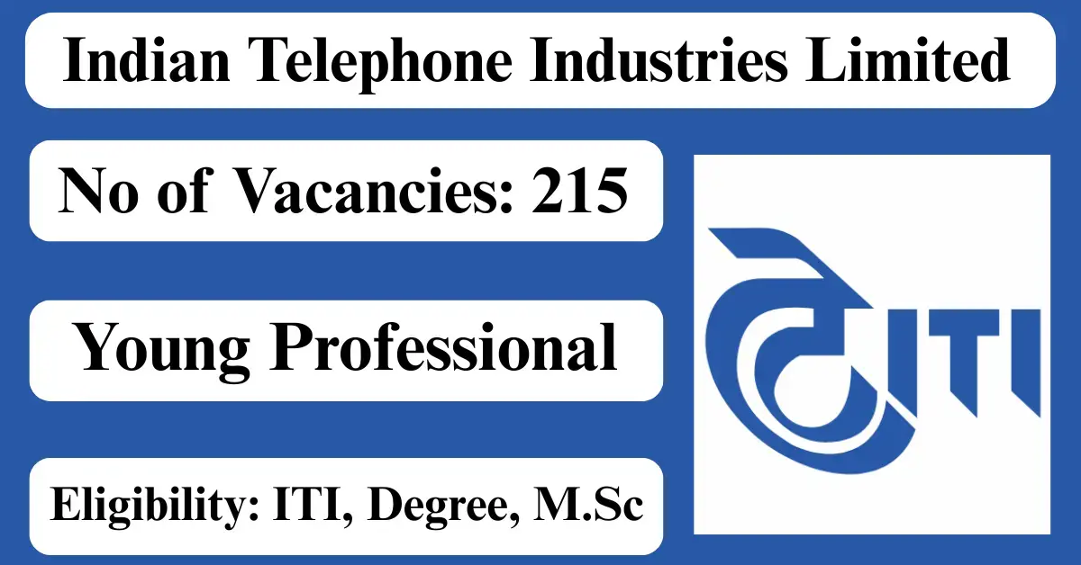 ITI Limited Young Professional R