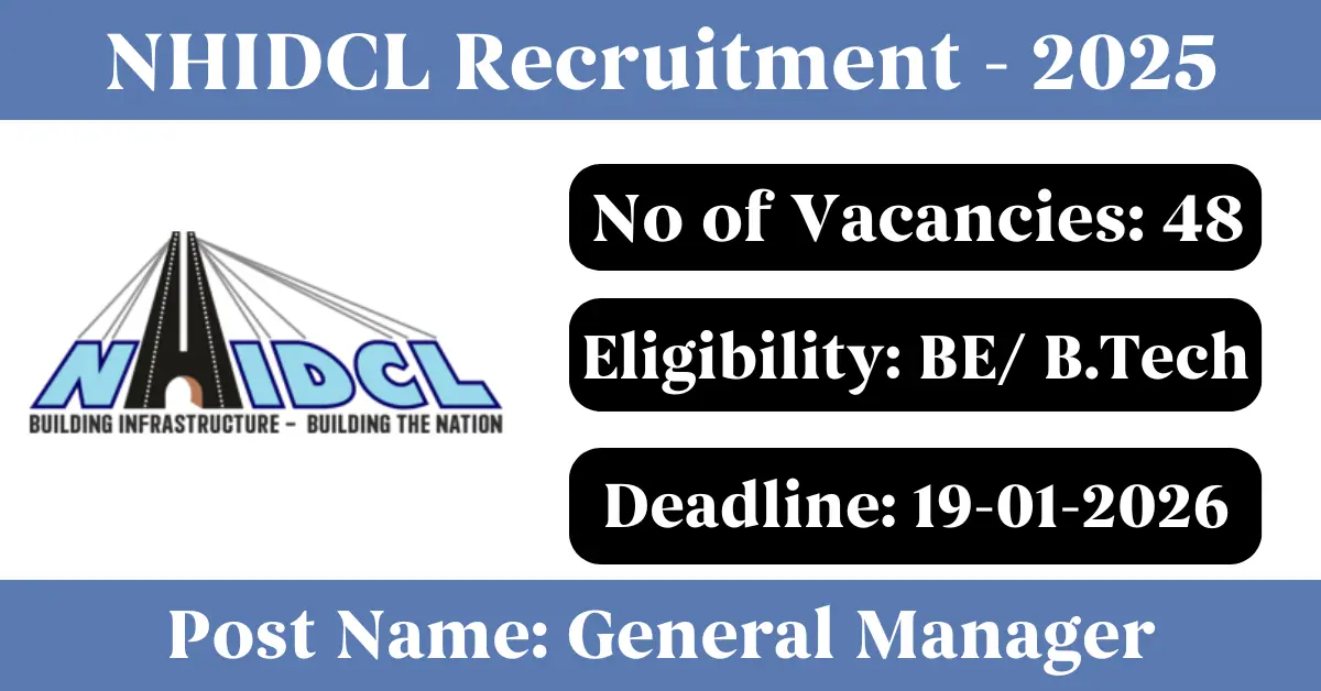 NHIDCL General Manager Recruitment