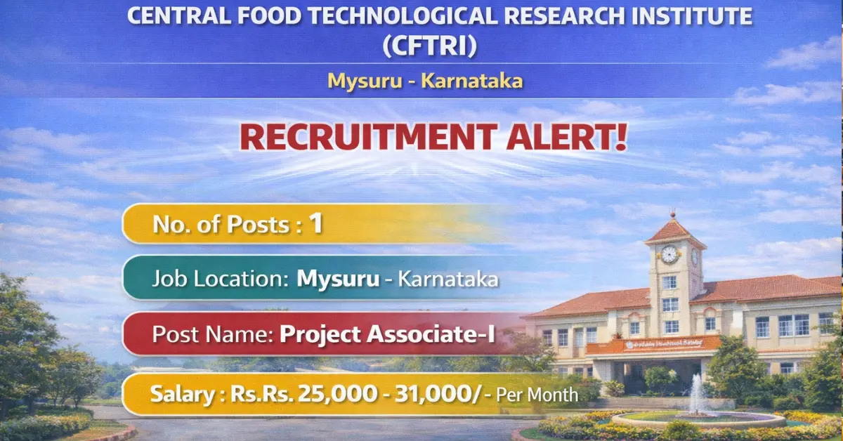CFTRI Project Associate I Recruitment