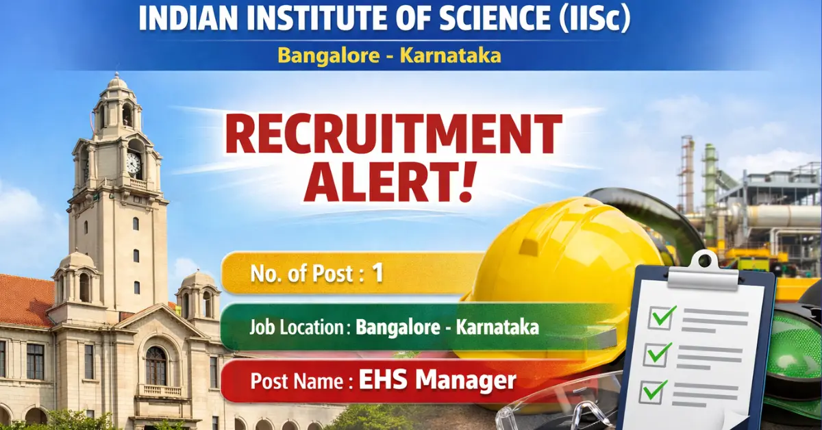 IISc EHS Manager Recruitment 1