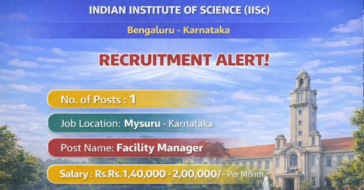 IISc Facility Manager Recruitment 2