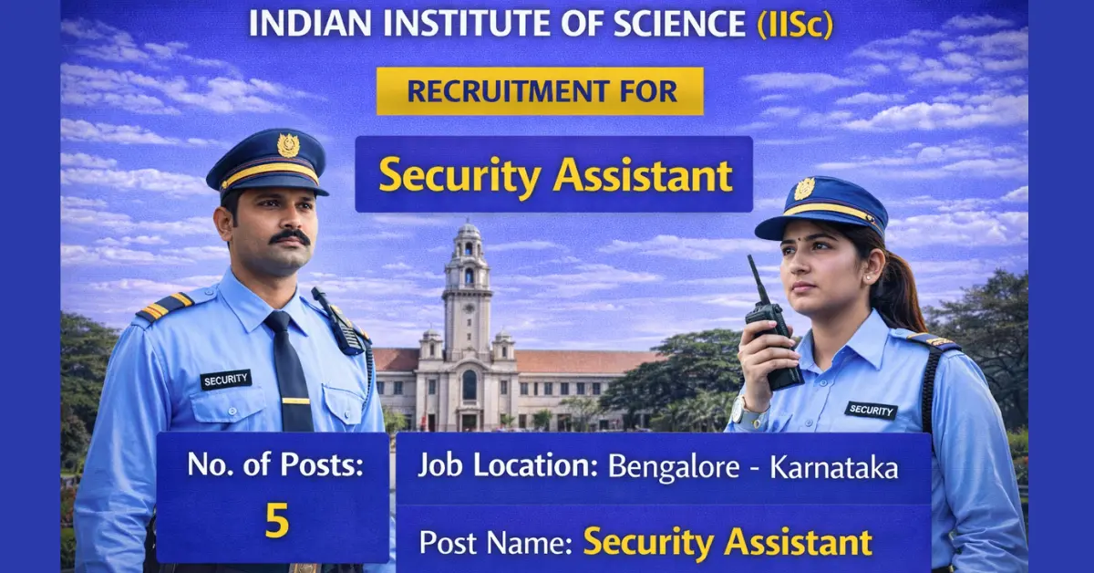 IISc Security Assistant Recruitment 1