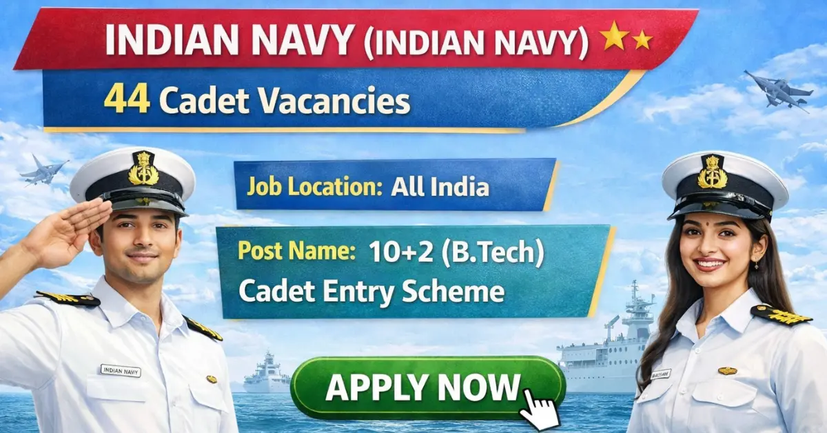 Indian Navy 102 B.Tech Cadet Entry Scheme Recruitment 1