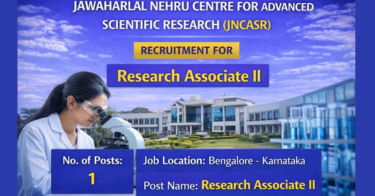 JNCASR Research Associate Recruitment 1