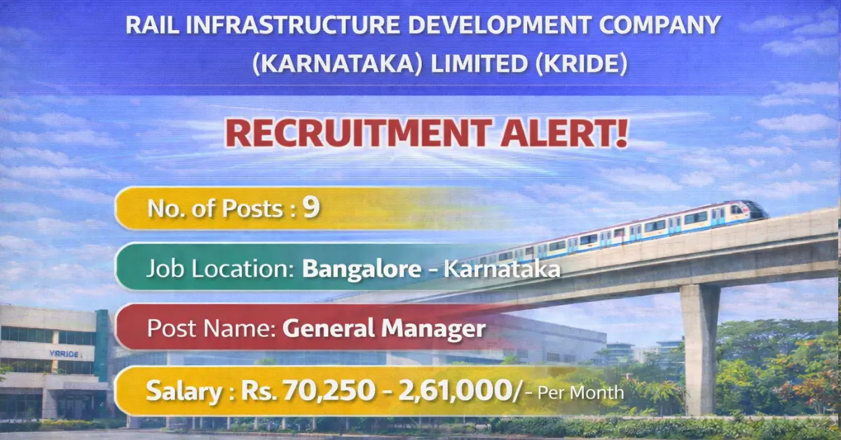 KRIDE General Manager Recruitment