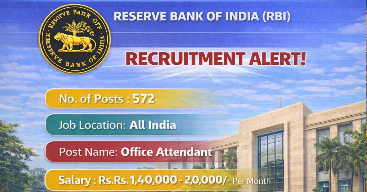 RBI Office Attendant Recruitment