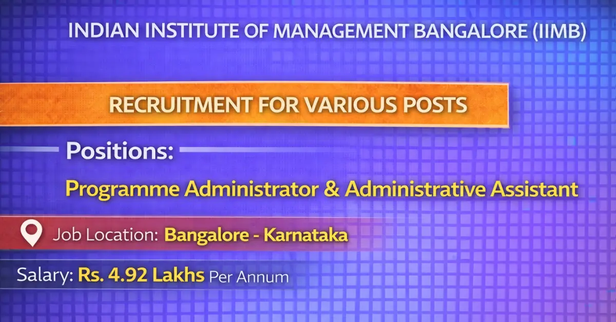 IIMB Recruitment 1