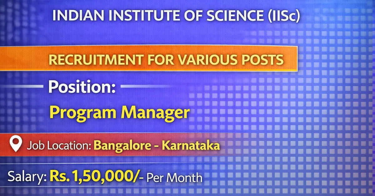 IISc Recruitment 1