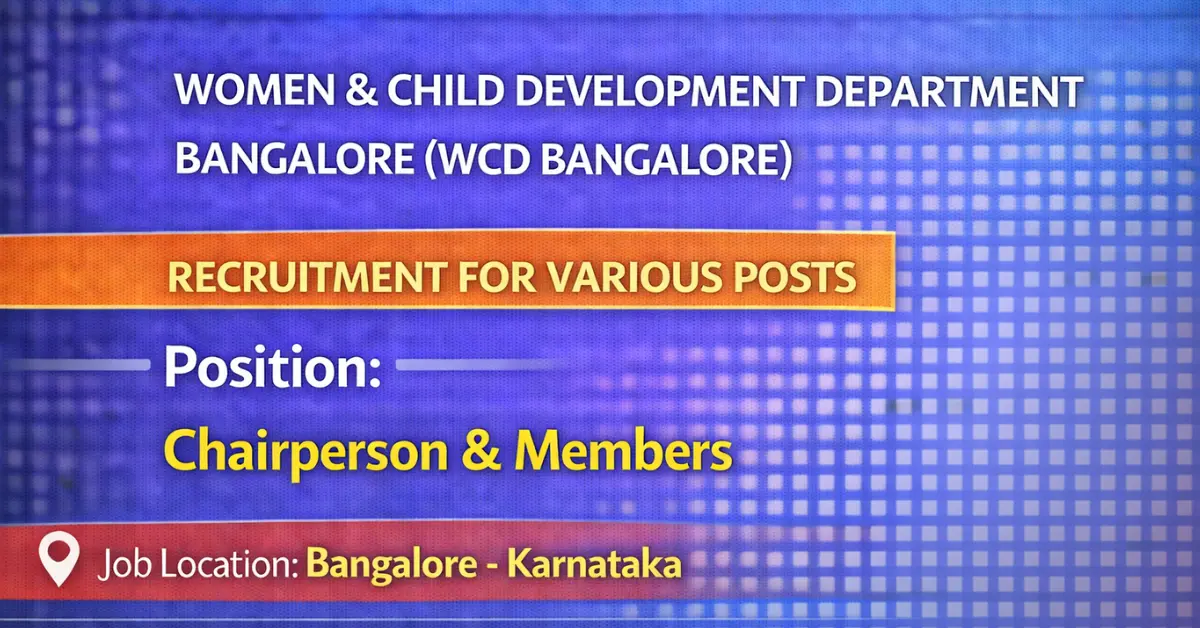 WCD Bangalore Recruitment