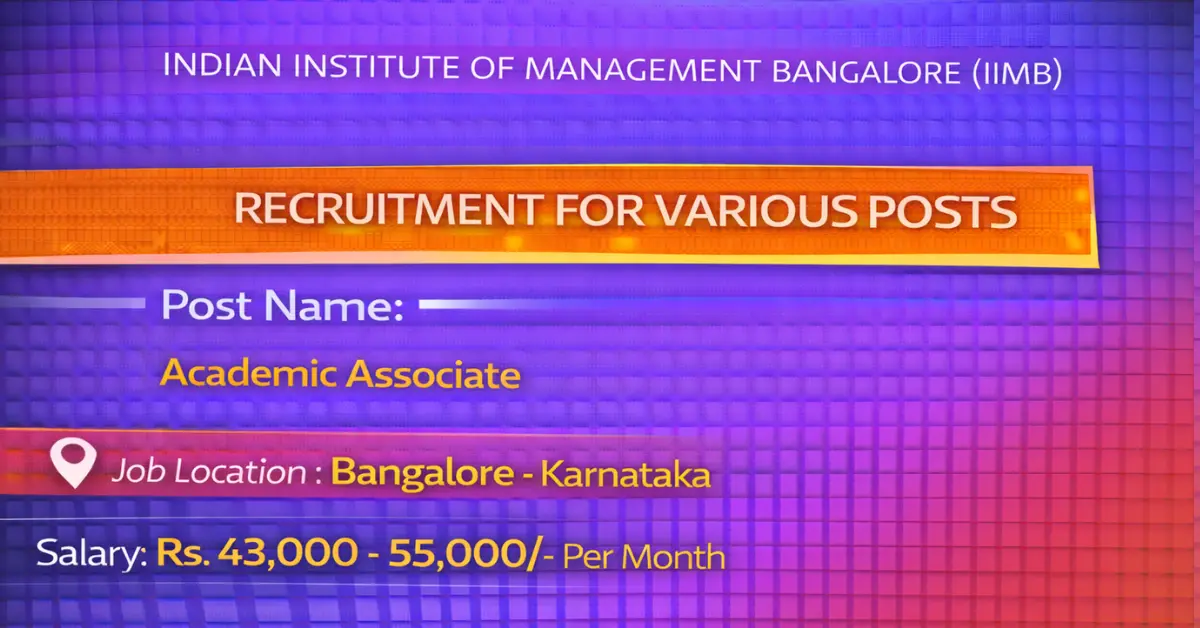 IIMB Recruitment
